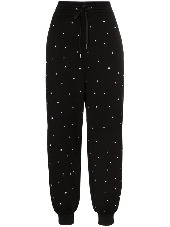 Miu Miu Crystal-embellished Track Pants - Black