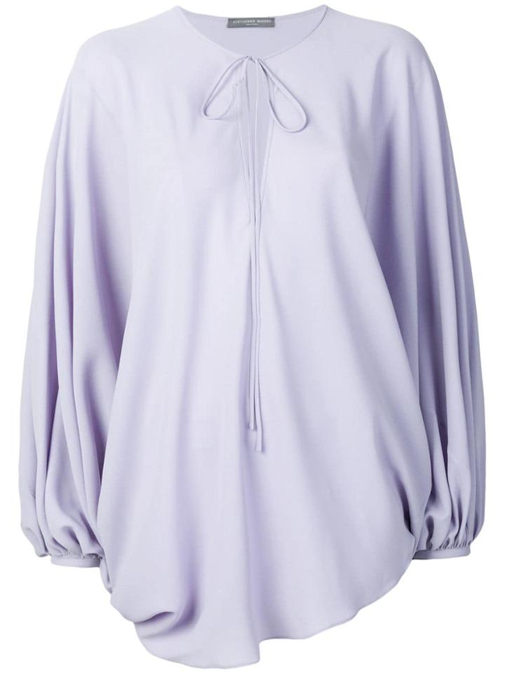 Alexander Mcqueen Peasant Sleeve Blouse - Purple