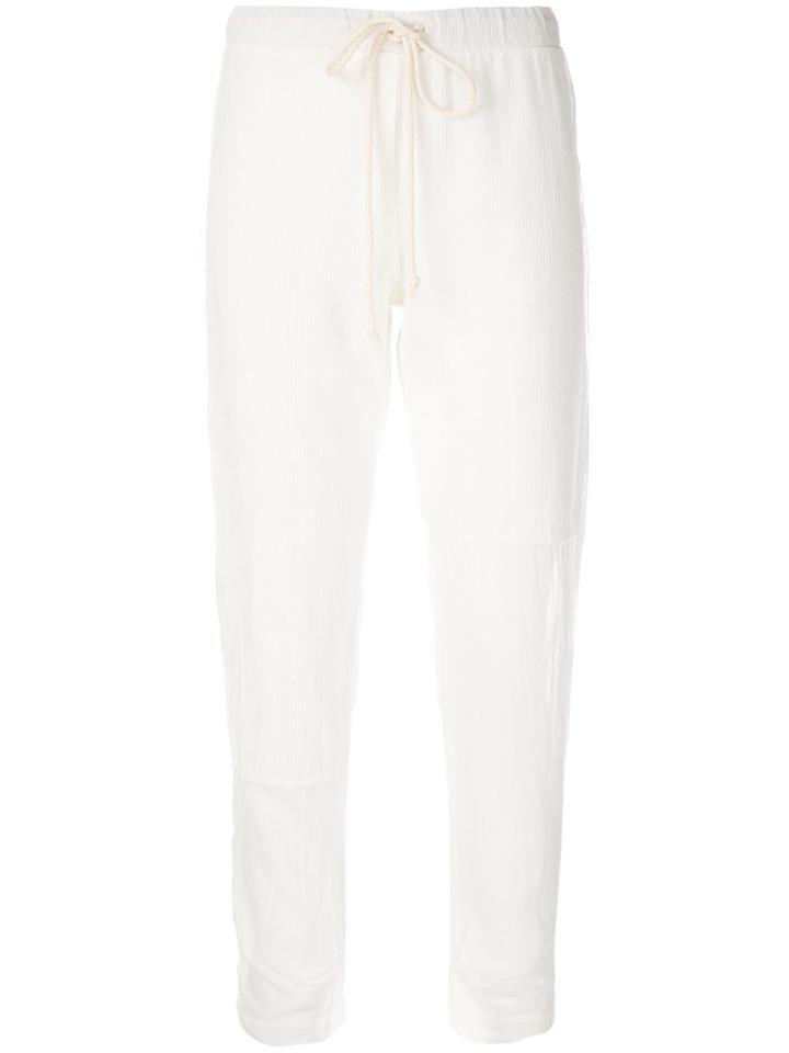 Lost & Found Rooms Drawstring Slim-fit Trousers - White
