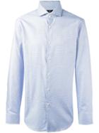 Boss Hugo Boss Jacquard Button Down Shirt, Men's, Size: 40, Blue, Cotton