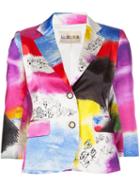 Libertine Flap Pockets Blazer, Women's, Size: Medium, Silk Satin