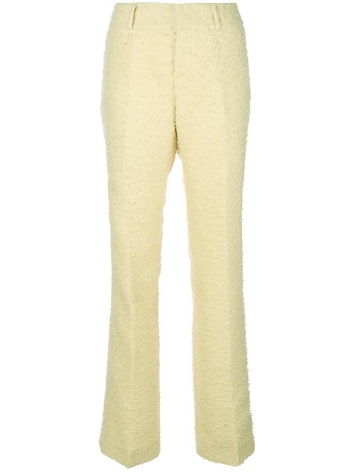 Marni Bobbled Straight Leg Trousers - Yellow & Orange
