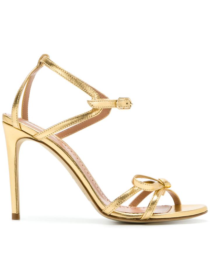 Twin-set Open Toe Stiletto Sandals - Metallic