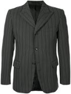 Comme Des Garçons Vintage Striped Textured Blazer - Grey