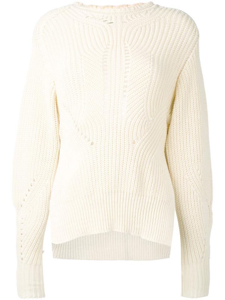 Isabel Marant - Knit Top - Women - Cotton/polyurethane/wool - 40, White, Cotton/polyurethane/wool