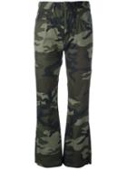Mm6 Maison Margiela Camouflage Print Trousers, Women's, Size: 40, Green, Cotton
