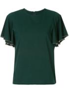 Le Ciel Bleu Ball Chain Trim Top - Green