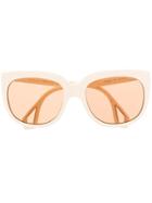 Gucci Eyewear Oversized Frame Sunglasses - White