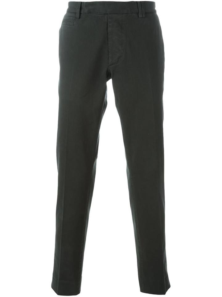Fendi Classic Chinos, Men's, Size: 48, Green, Cotton/spandex/elastane