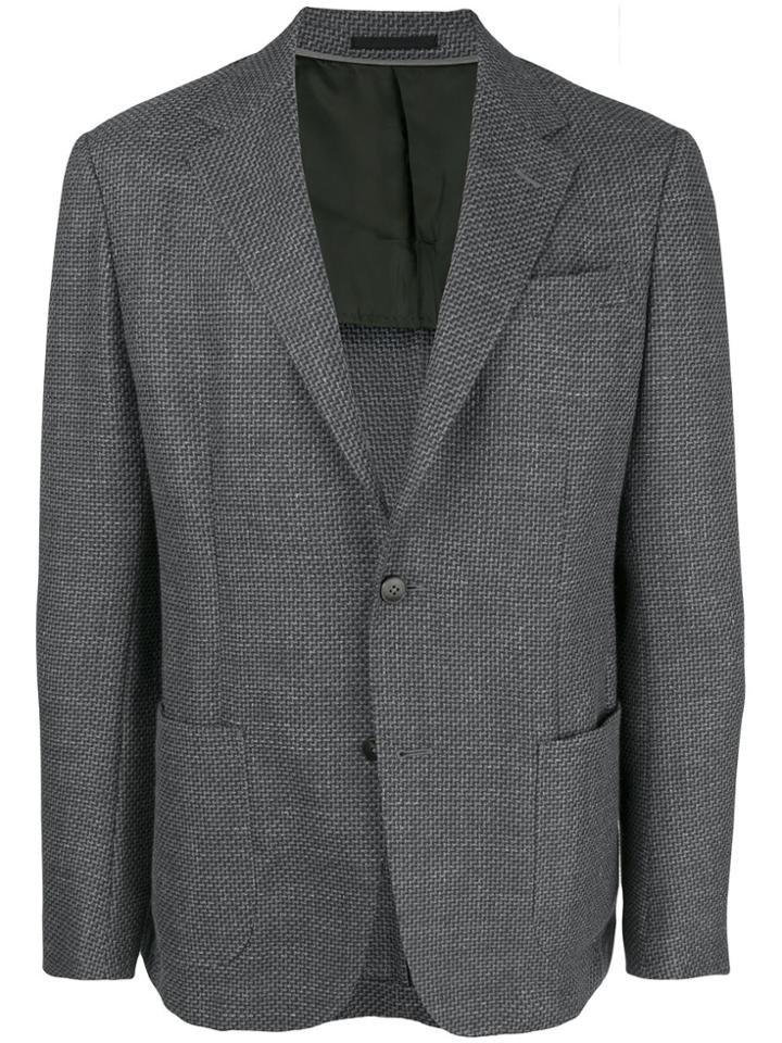 Z Zegna Textured Blazer - Grey