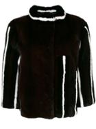 Liska - Striped Jacket - Women - Mink Fur - S, Black, Mink Fur