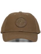 Stone Island Logo Patch Baseball Cap, Men's, Size: Large, Green, Cotton