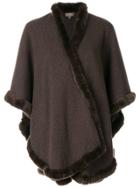 N.peal Trim Detailed Cape - Brown