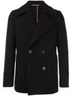 Berluti Double Breasted Jacket, Men's, Size: 52, Black, Wool/cotton/viscose