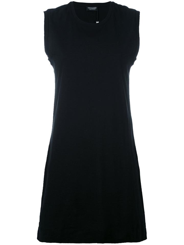 Twin-set Long Sleeveless T-shirt, Size: Small, Black, Cotton