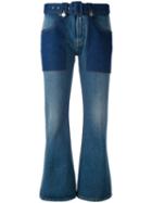 Flared Cropped Jeans - Women - Cotton - 38, Blue, Cotton, Mm6 Maison Margiela