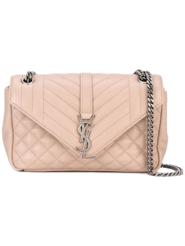 Saint Laurent - Monogram Collège Bag - Women - Leather - One Size, Pink/purple, Leather