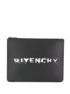 Givenchy Logo Print Clutch Bag - Black