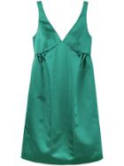 Rochas Green Silk Slip Dress