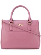 Salvatore Ferragamo - Double Gancio Small Tote Bag - Women - Leather - One Size, Pink/purple, Leather