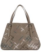 Bottega Veneta Graffiato Shopper Tote - Grey