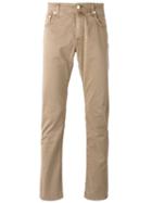 Jacob Cohen Straight Trousers, Men's, Size: 36, Nude/neutrals, Cotton/spandex/elastane