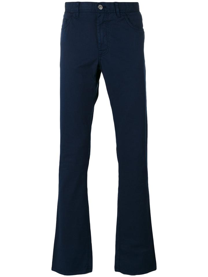 Brioni Tapered Trousers, Men's, Size: 36, Blue, Cotton/spandex/elastane/polyester