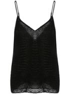 Frame Crocodile-effect V-neck Top - Grey