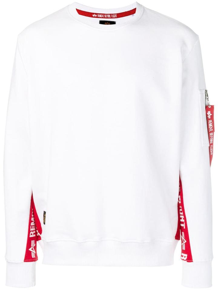 Alpha Industries Remove Before Flight Sweatshirt - White