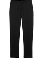 Burberry Straight Fit Wool Tailored Trousers - Black