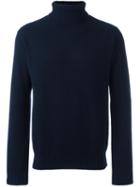 Aspesi Turtleneck Pullover, Men's, Size: 46, Blue, Cashmere/wool/yak