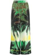 P.a.r.o.s.h. Sharise Wide-leg Trousers - Green