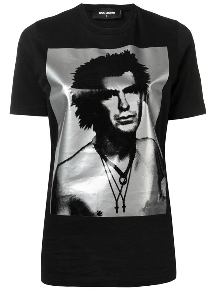 Dsquared2 Metallic Print T-shirt - Black