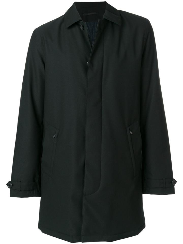 Z Zegna Classic Button Parka - Black