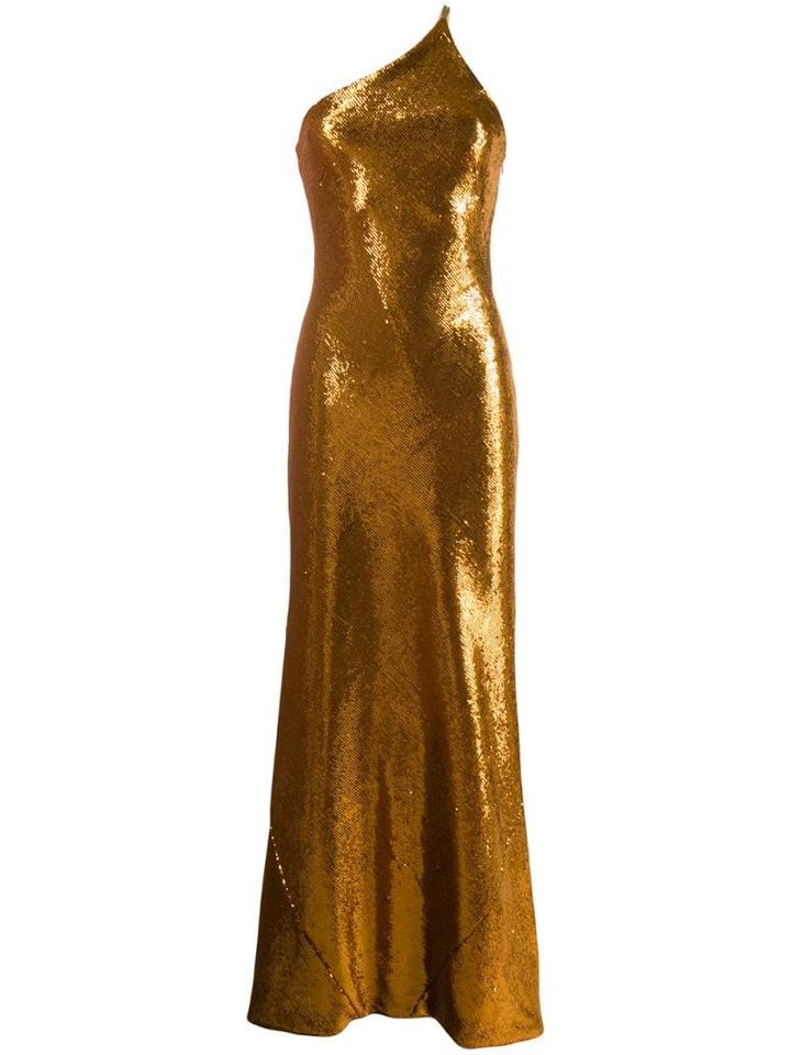 Galvan Glided Roxy Dress - Gold