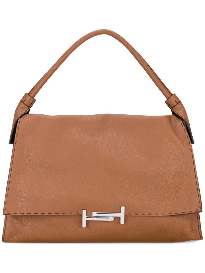 Tod's - Double T Tote - Women - Leather - One Size, Brown, Leather