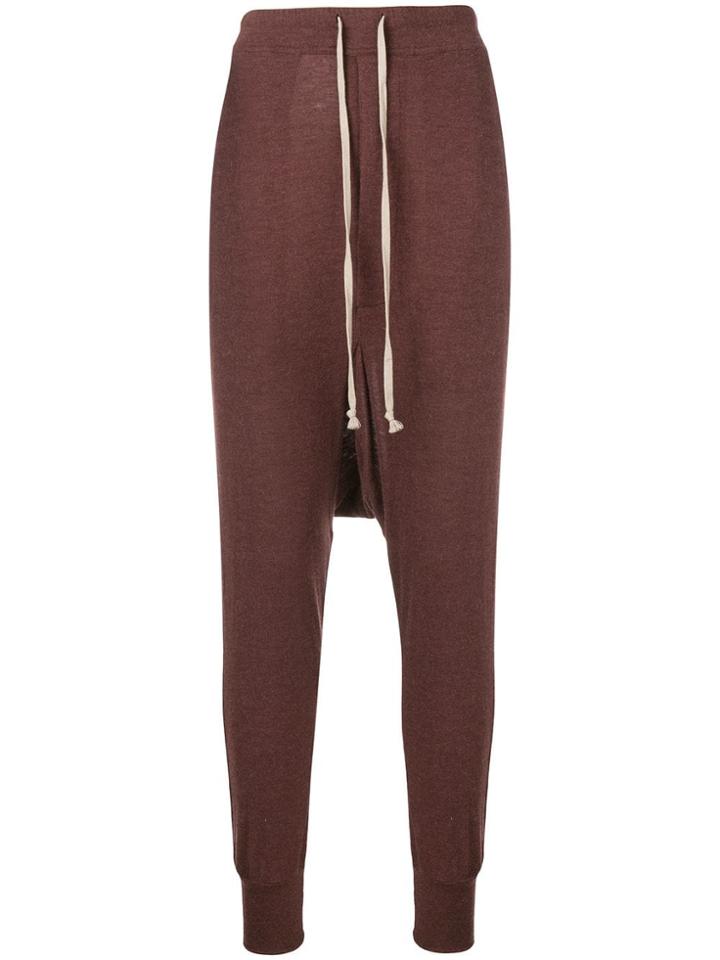 Rick Owens Lilies Drop-crotch Track Pants - Red