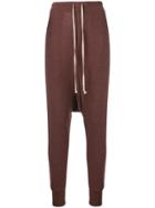 Rick Owens Lilies Drop-crotch Track Pants - Red
