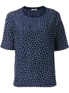 P.a.r.o.s.h. Sispot Pois Print T-shirt, Women's, Size: Xs, Blue, Silk