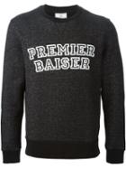 Ami Alexandre Mattiussi Premier Baiser Sweatshirt, Men's, Size: Large, Black, Cotton/polyester/spandex/elastane