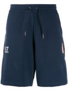 Ea7 Emporio Armani Logo Drawstring Shorts - Blue