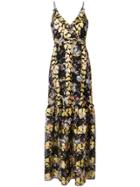 Saloni Ani Long Dress - Black