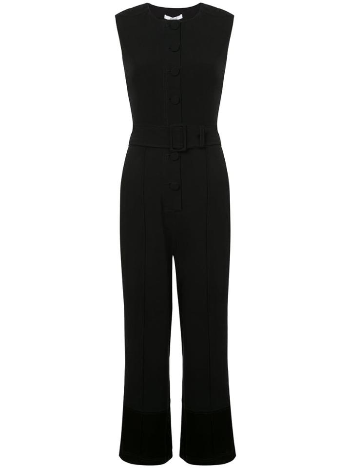 Derek Lam 10 Crosby Sleeveless Button-down Jumpsuit - Black