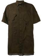 Yohji Yamamoto Asymmetric Pocket Shirt, Men's, Size: Iii, Green, Cotton