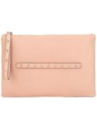 Red Valentino Star Studded Clutch, Women's, Pink/purple, Leather