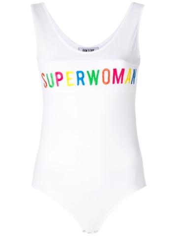 Don't Cry Superwoman Bodysuit - White