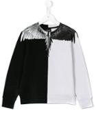 Marcelo Burlon County Of Milan Kids Wing Print Sweatshirt, Size: 8 Yrs, Black