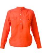 Yves Saint Laurent Pre-owned Mandarin Neck Shirt - Orange