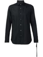 Ann Demeulemeester Strap Detail Shirt, Men's, Size: Medium, Black, Cotton