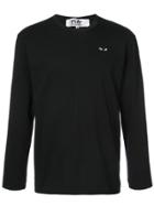 Comme Des Garçons Play Long-sleeve Heart Logo T-shirt - Black